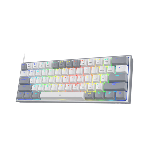 کیبورد مکانیکال گیمینگ Redragon مدل K617 FIZZ Pro White/Grey کیبورد مکانیکال گیمینگ Redragon مدل K617 FIZZ Pro White/Grey