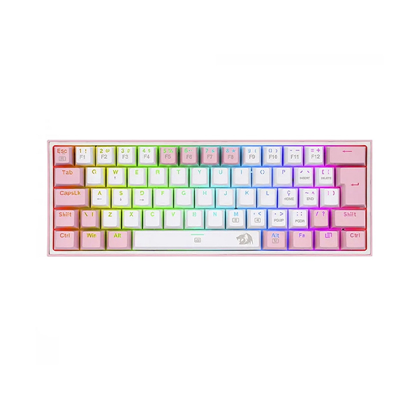کیبورد مکانیکال گیمینگ Redragon مدل K617 FIZZ Pro White/Pink کیبورد مکانیکال گیمینگ Redragon مدل K617 FIZZ Pro White/Pink