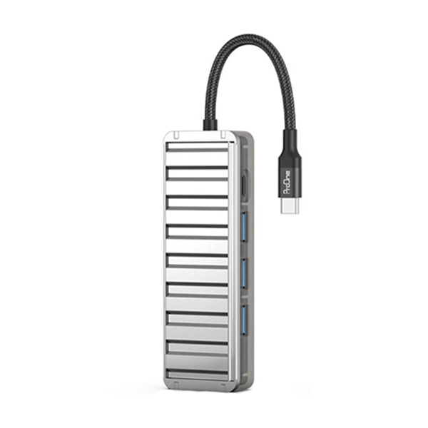 هاب 4 پورت ProOne مدل PHU554 نقره ای هاب 4 پورت ProOne مدل PHU554 نقره ای