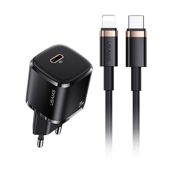 شارژر Usams مدل 20W PD CC124 به همراه کابل C-Lightning Data شارژر Usams مدل 20W PD CC124 به همراه کابل C-Lightning Data