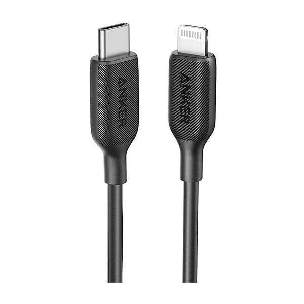 کابل شارژر USB-C to Lightning برند Anker Powerline III مدل A8831 طول 0.3 متر کابل شارژر USB-C to Lightning برند Anker Powerline III مدل A8831 طول 0.3 متر
