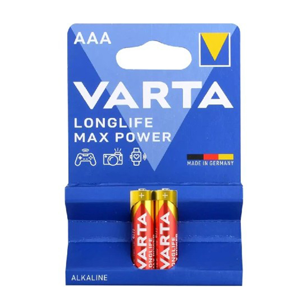 باتری نیم قلمی Varta مدل Longlife Max Power بسته 2 عددی باتری نیم قلمی Varta مدل Longlife Max Power بسته 2 عددی