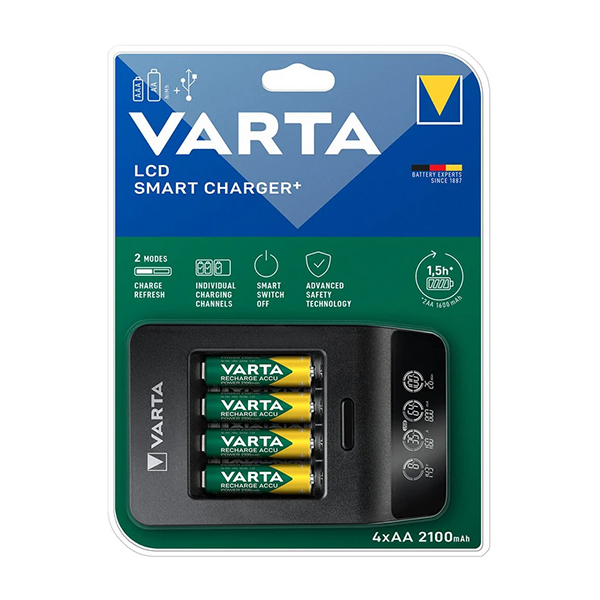 شارژر باتری Varta مدل LCD Smart Plus 2100 شارژر باتری Varta مدل LCD Smart Plus 2100