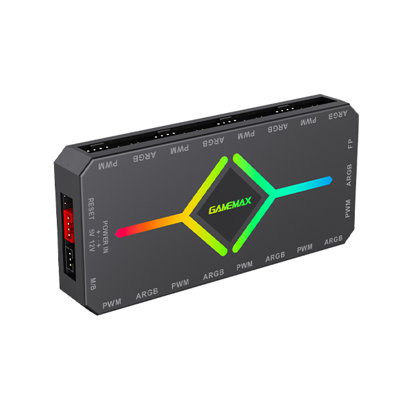 کنترل نورپردازی و سرعت فن گیم مکس V4.0 ARGB HUB PWM مشکی کنترل نورپردازی و سرعت فن گیم مکس V4.0 ARGB HUB PWM مشکی