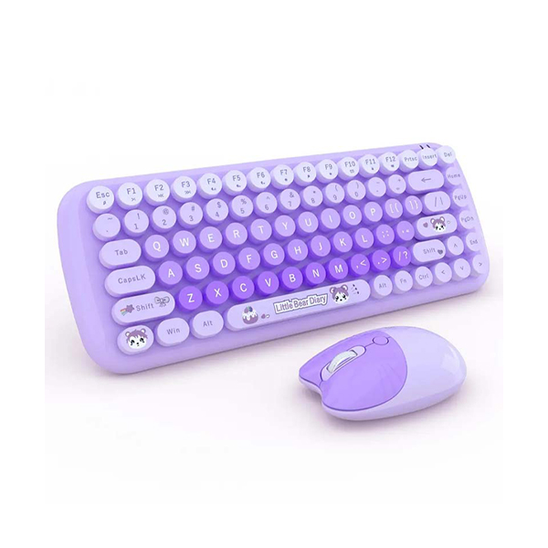 کیبورد و ماوس بی سیم Mofii مدل Candy Purple کیبورد و ماوس بی سیم Mofii مدل Candy Purple
