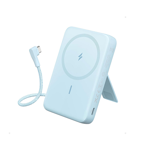 پاور بانک Anker مدل Zolo Magnetic A1685 30W 10000mAh آبی