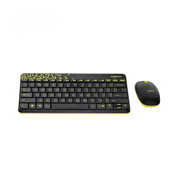 کیبورد و ماوس بی سیم Logitech مدل MK240 مشکی زرد