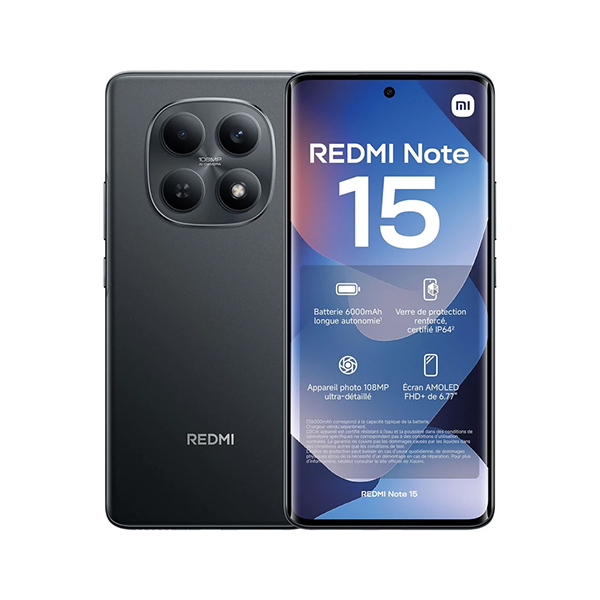 گوشی موبايل شیائومی مدل Redmi Note 15 4G ظرفیت 256 گیگابایت رم 8 گیگابایت مشکی