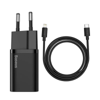 شارژر Baseus مدل Super Si Quick Charger 1C 20W EU Set مشکی