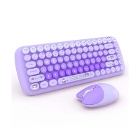 کیبورد و ماوس بی سیم Mofii مدل Candy Purple